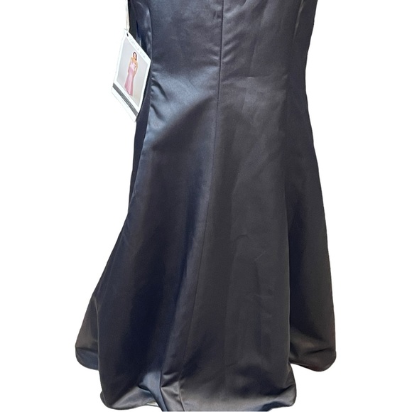 SORELLA VITA Black Satin Bridesmaid Dress Style 9242 - Picture 10 of 11